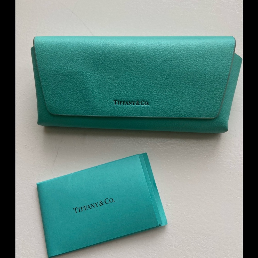 Tiffany & Co. Sunglasses Eyeglasses Leather Blue case/ Authentic